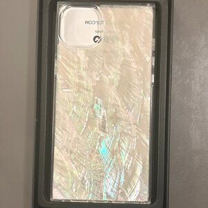New Flaunt Mother of Pearl iPhone 14 Plus Opal Iridescent Shell Phone case NIB